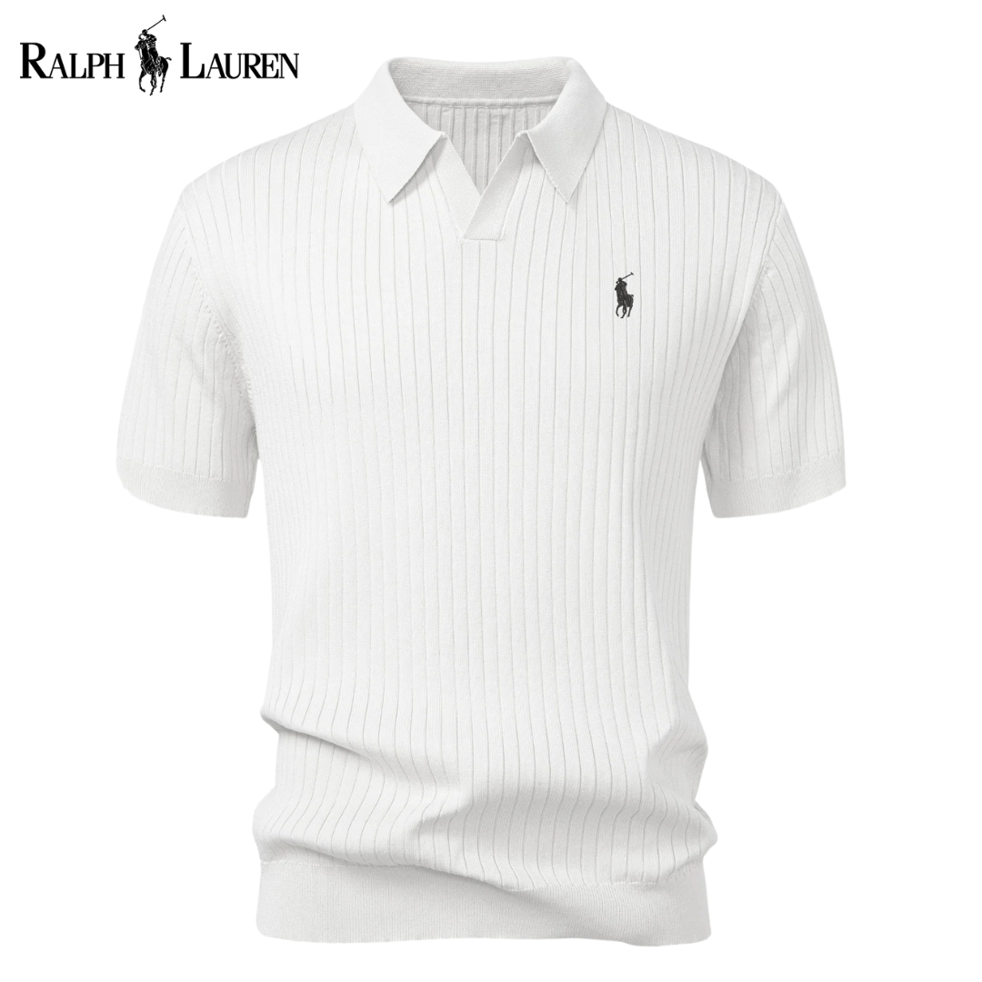 RL™ Stripe V Neck Knit Polo Shirt