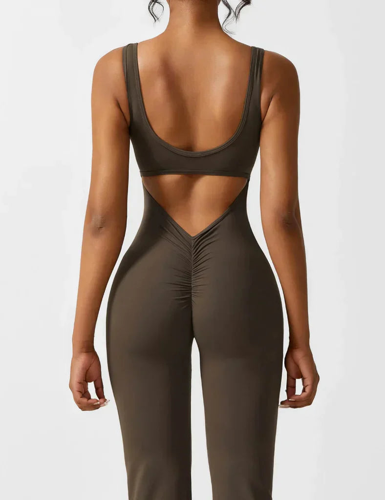 V-Back Flared Jumpsuit - BUY 1 GET 1 FREE