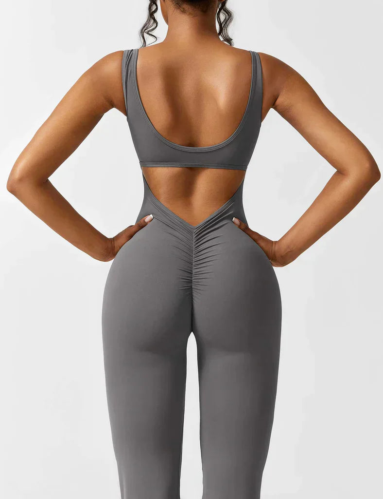 V-Back Flared Jumpsuit - BUY 1 GET 1 FREE