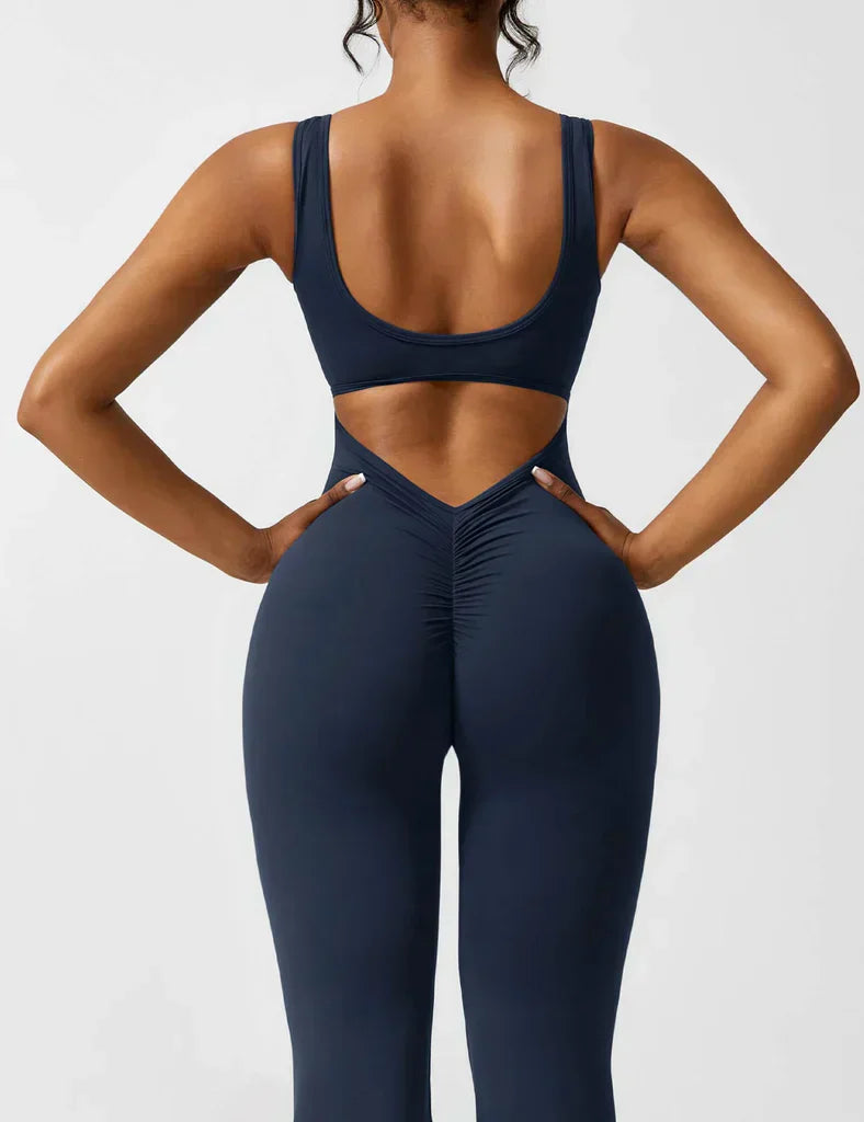 V-Back Flared Jumpsuit - BUY 1 GET 1 FREE