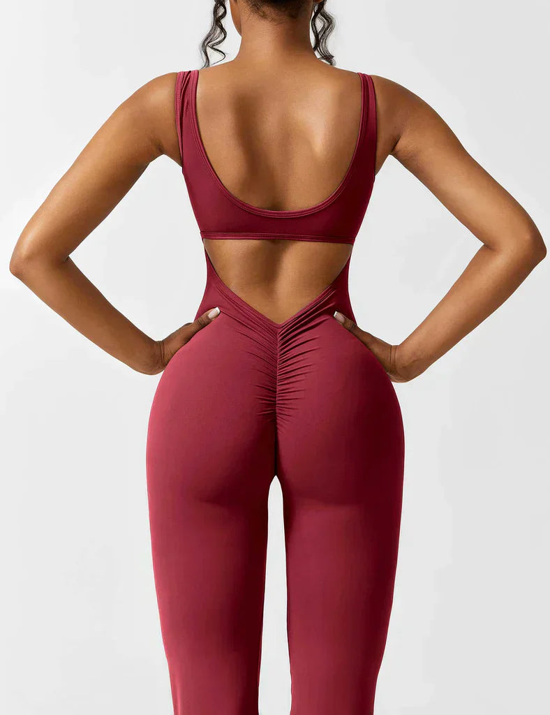 V-Back Flared Jumpsuit - BUY 1 GET 1 FREE