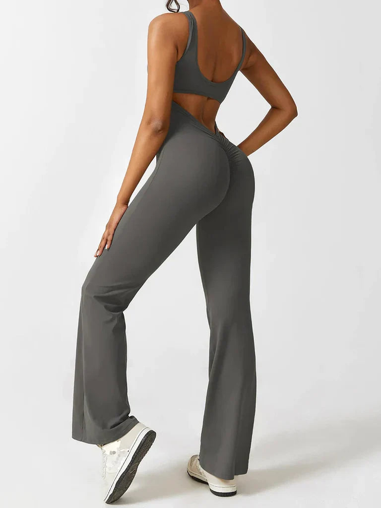 V-Back Flared Jumpsuit - BUY 1 GET 1 FREE