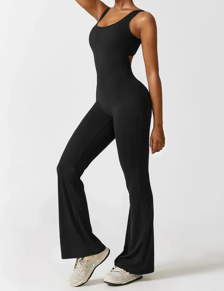 V-Back Flared Jumpsuit - BUY 1 GET 1 FREE