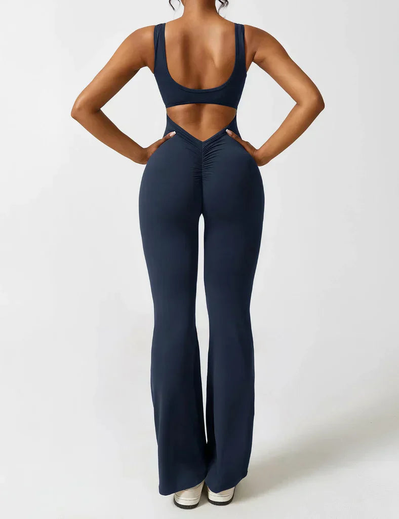 V-Back Flared Jumpsuit - BUY 1 GET 1 FREE