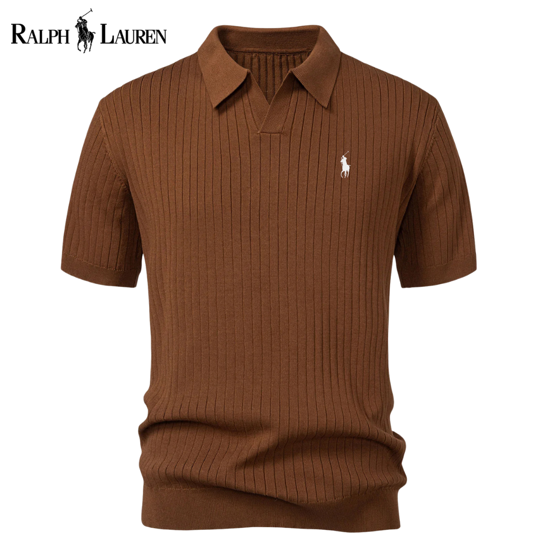 RL™ Stripe V Neck Knit Polo Shirt