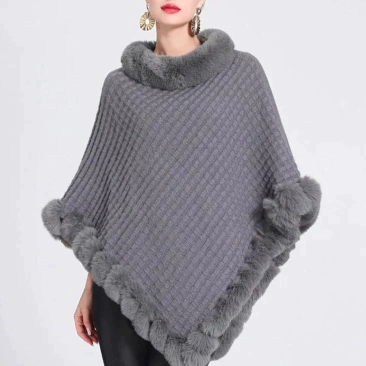 Glam Soft Weave Poncho