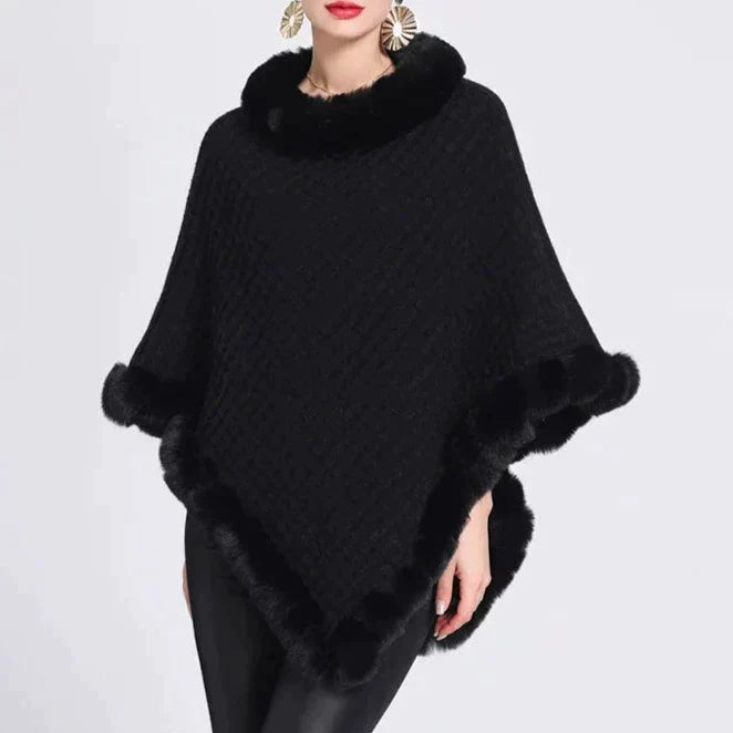 Glam Soft Weave Poncho