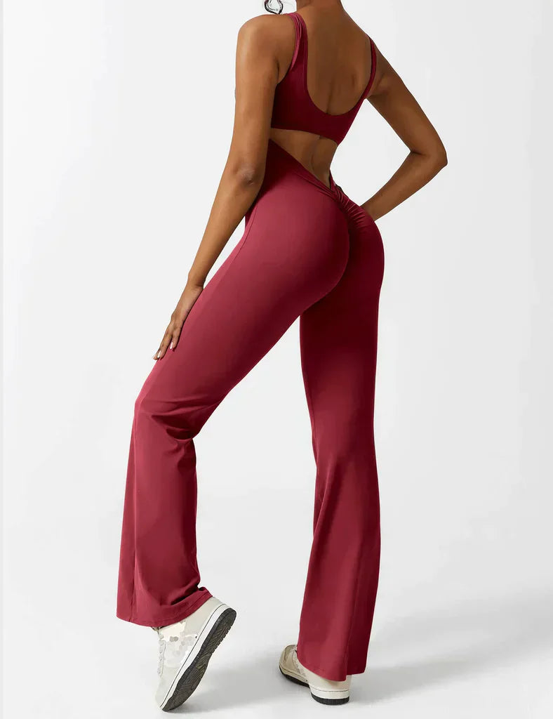 V-Back Flared Jumpsuit - BUY 1 GET 1 FREE