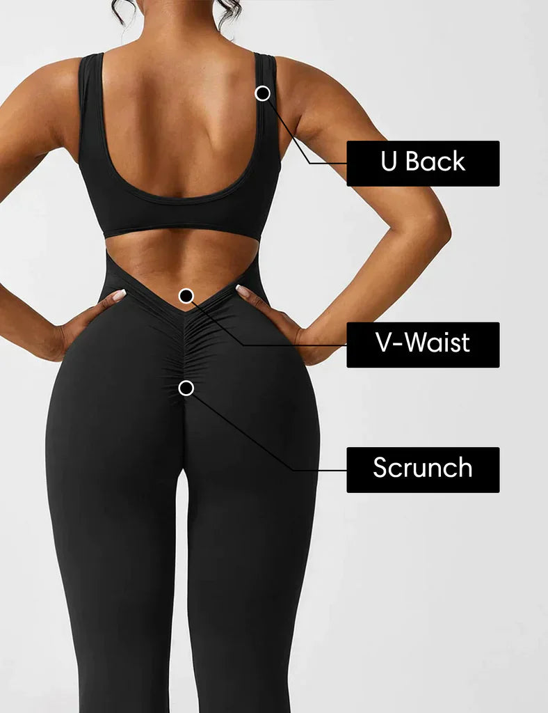 V-Back Flared Jumpsuit - BUY 1 GET 1 FREE