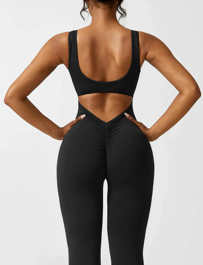 V-Back Flared Jumpsuit - BUY 1 GET 1 FREE